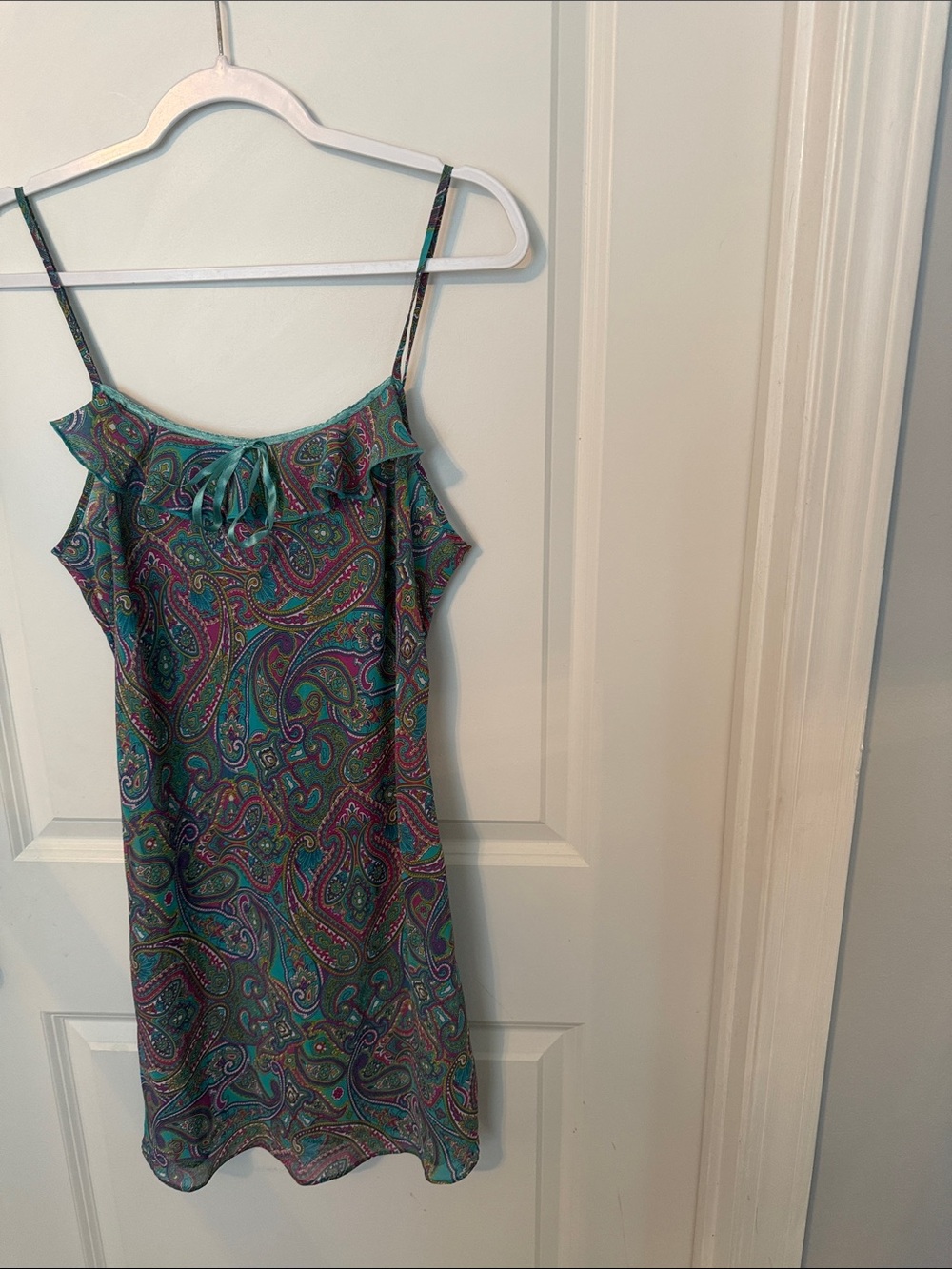 Victoria's Secret Teal & Purple Paisley Chemise